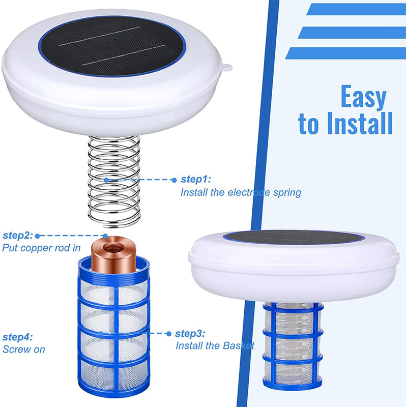 Sakerplus Solar Pool Ionizer with LED Light