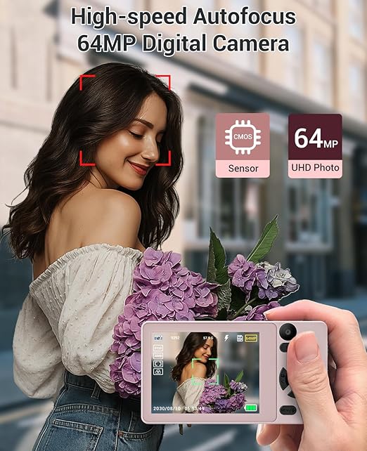 Sakerplus® 4K Dual Lens Vlogging Camera