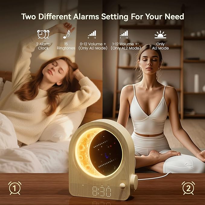 Sakerplus Sunrise Alarm Clock With White Noise