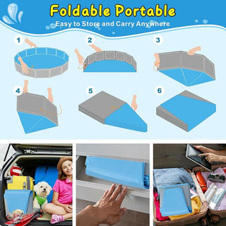 Sakerplus® Extra Large Foldable Swimming Pool