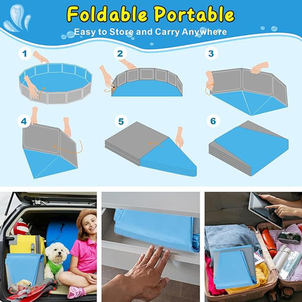 Sakerplus® Extra Large Foldable Swimming Pool