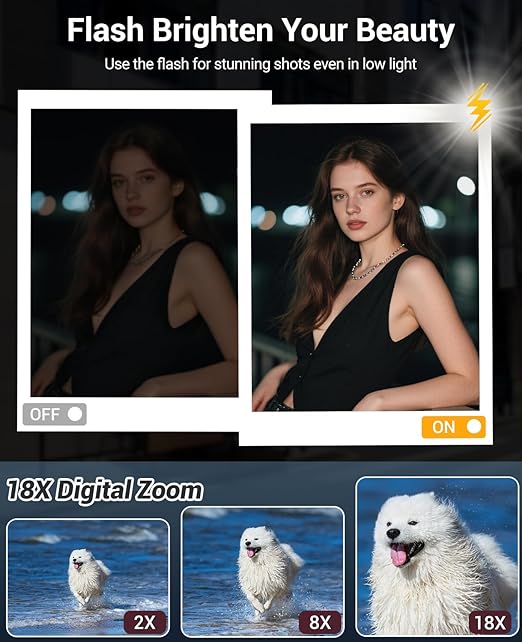 Sakerplus® 4K Dual Lens Vlogging Camera