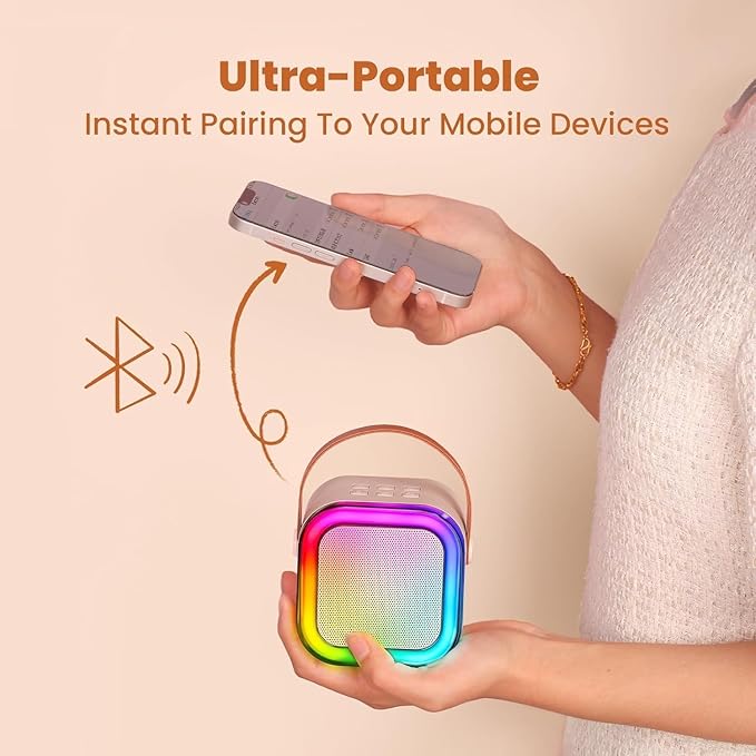 SAKER Portable Wireless Karaoke Speaker with Microphone