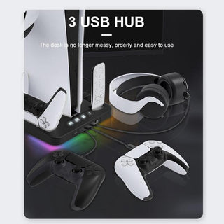 Sakerplus® Charging Base Cooling Bracket for Dual PS5 Controller