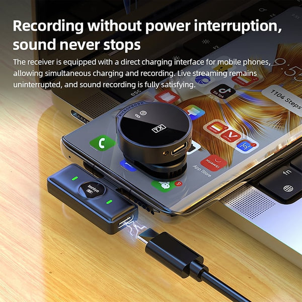 Sakerplus® Wireless Lavalier Microphone With Charging Case