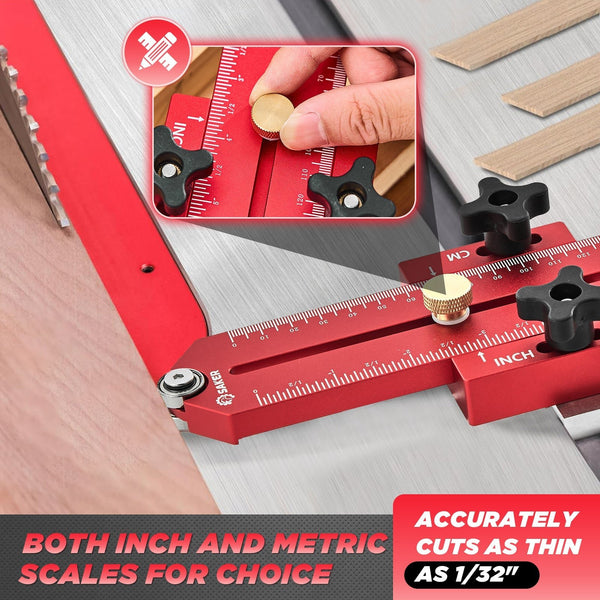 Sakerplus® Thin Rip Jig Table Saw Jig Guide