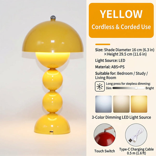 Sakerplus® Vintage Cream Triple-Globe Touch Table Lamp