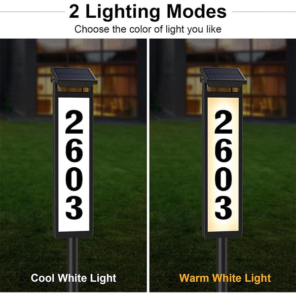 Sakerplus® Solar LED House Address Sign