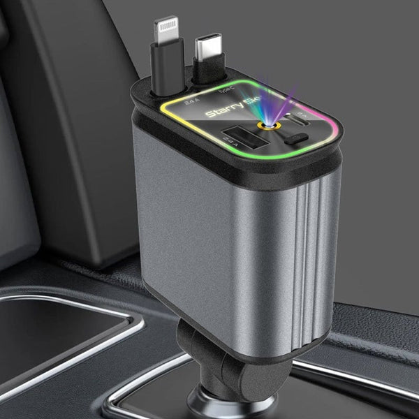 Sakerplus® 4 in 1 Retractable Car Charger