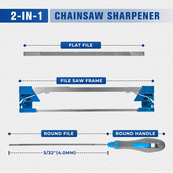 Sakerplus® 2 in 1 Chainsaw Sharpener for 3/8''LP Saw Chain