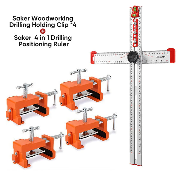 Sakerplus® Precision Woodworking Tool Clamp-Saker Woodworking Drilling Holding Clip