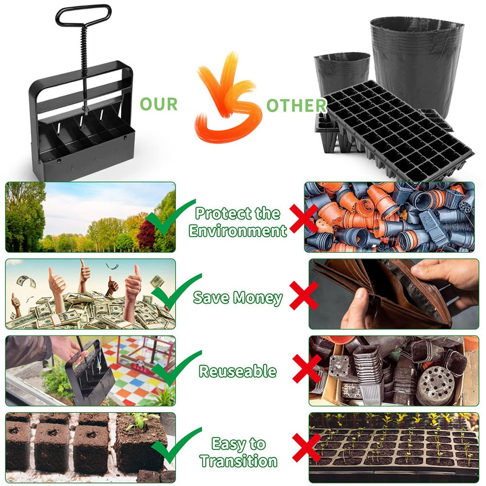 Saker Handheld Soil Blocker Soil Blocking Tool