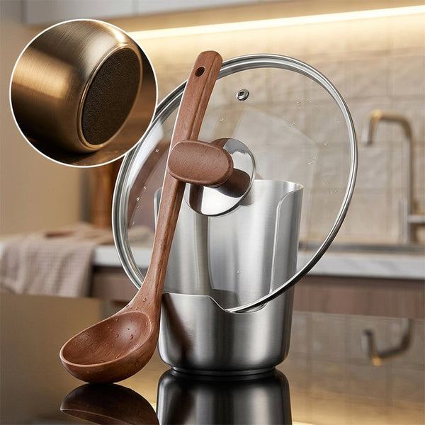 Sakerplus® 304 Stainless Steel Pot Lid & Ladle Holder Rack