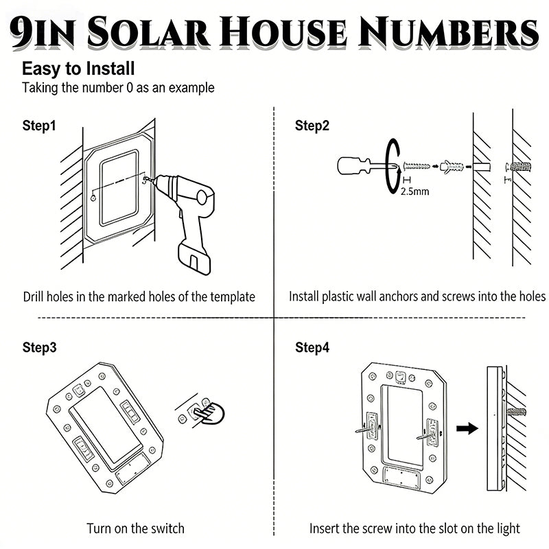 Sakerplus® Solar Lighted Address Signs For Houses