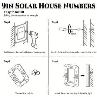 Sakerplus® Solar Lighted Address Signs For Houses