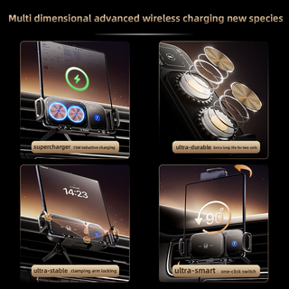 Sakerplus Wireless Charging Rotating Car Mount