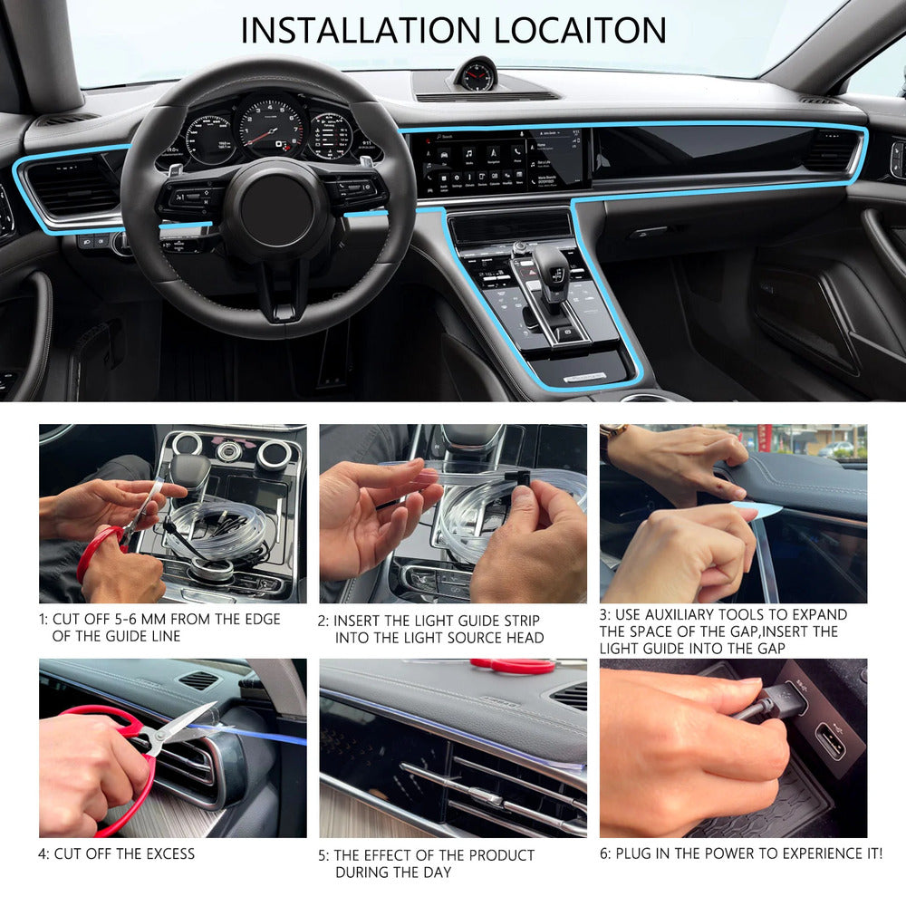 Sakerplus® USB Car LED Lights with APP Control