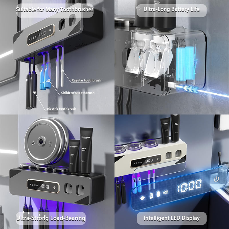 Sakerplus Toothbrush Holder for Bathrooms