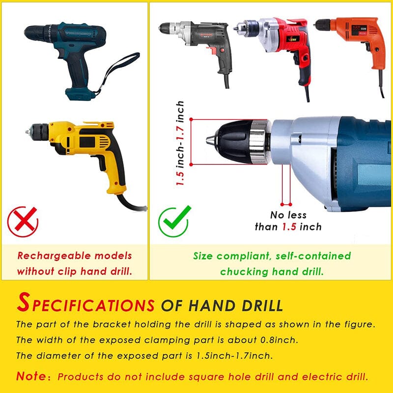 SAKER® Square Hole Drill Bit Adapter