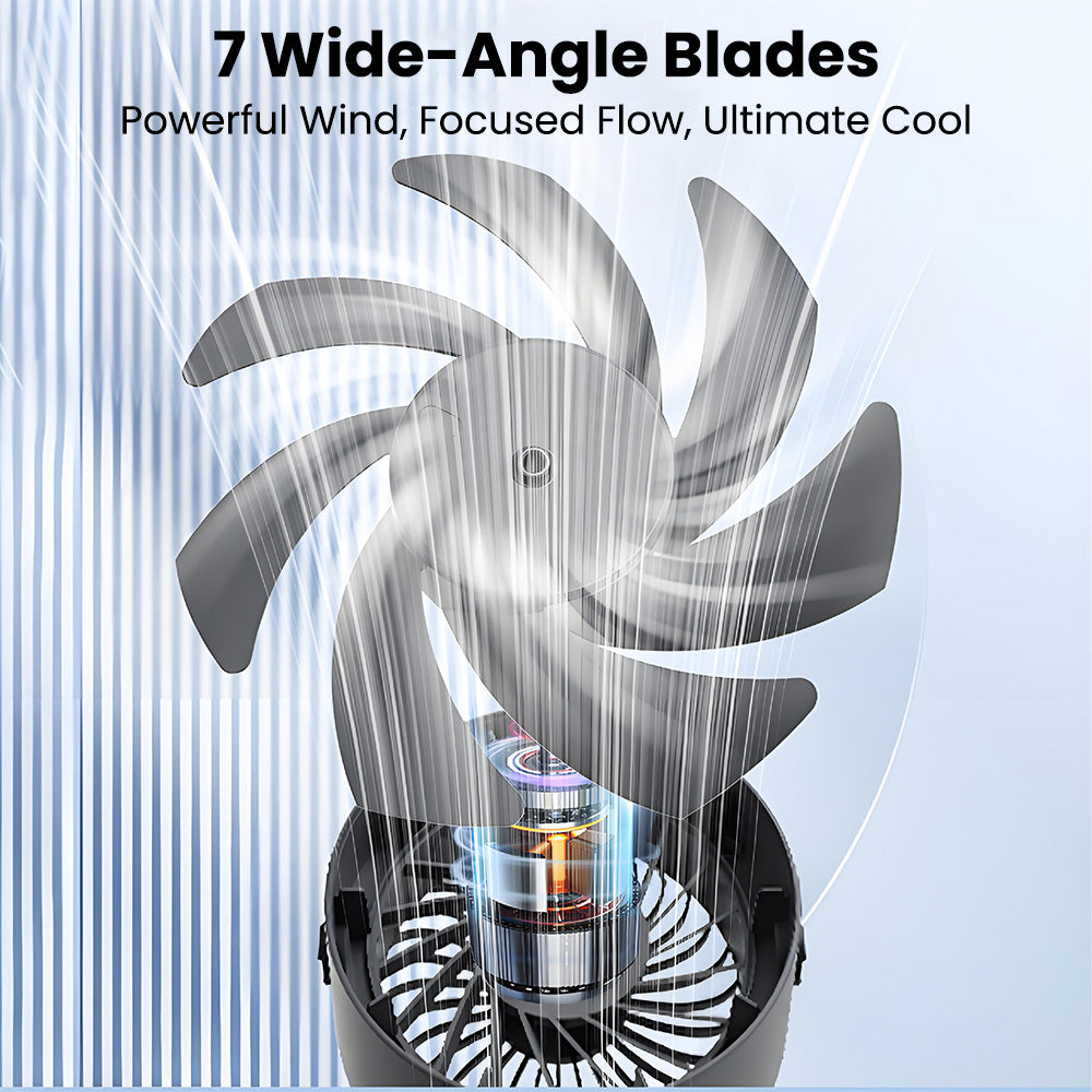 Sakerplus Battery Powered Quiet Desk Fan - Adjustable Head