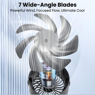 Sakerplus Battery Powered Quiet Desk Fan - Adjustable Head