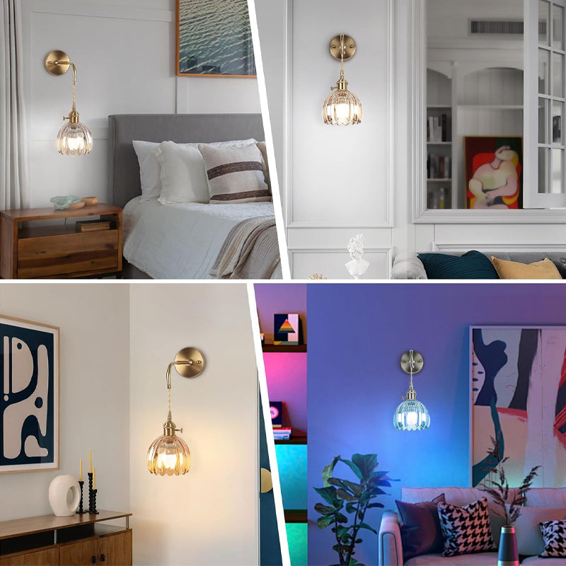 Sakerplus Battery-Powered RGB Wall Sconce Set