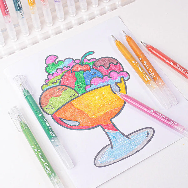 Sakerplus® Glitter Gel Pens Metallic Drawing Set