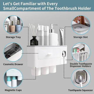 Sakerplus® Tooth Brush Holder For Bathroom Wall Mounted