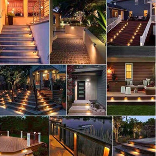 Saker Solar Deck Lights Outdoor 4 Pack