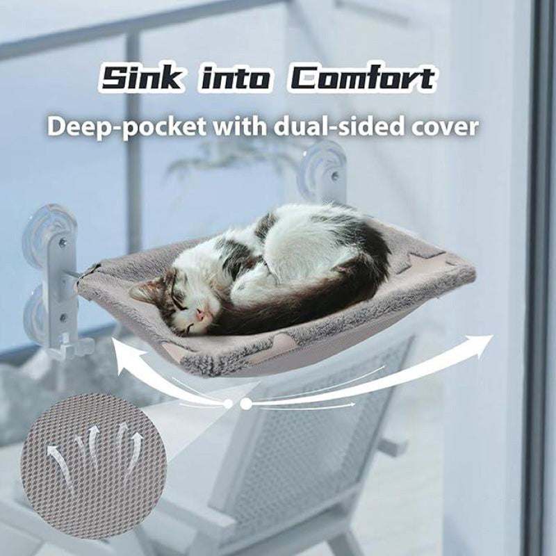 Sakerplus® Dark Foldable Pet Hammock for Window