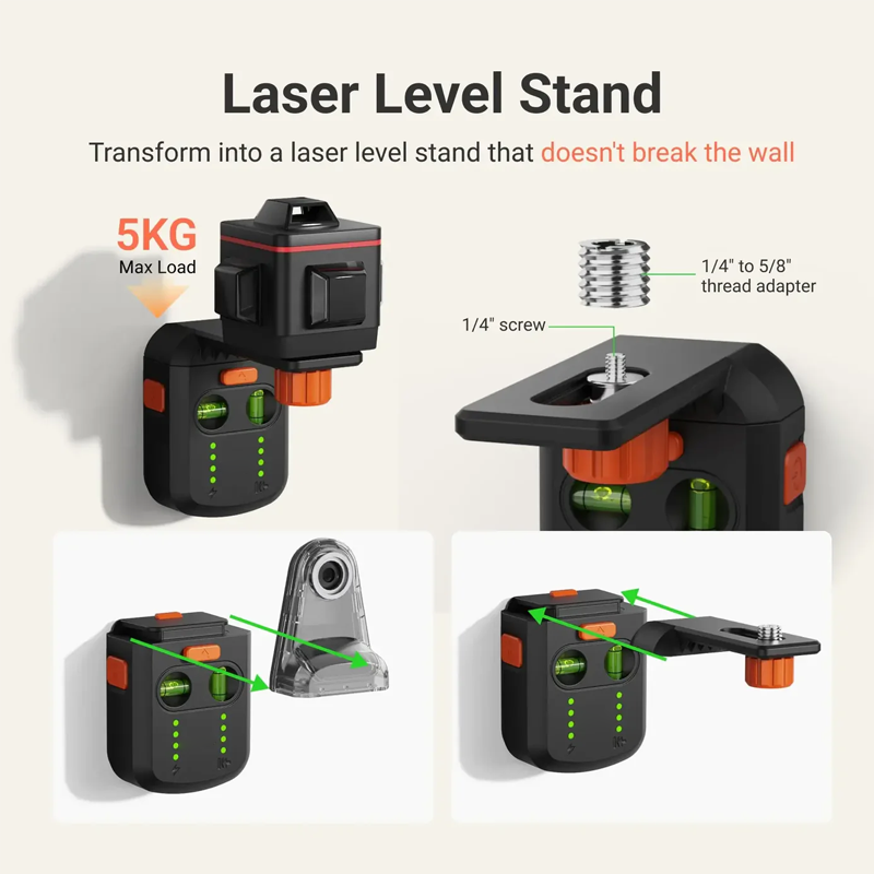 SAKER® 3-in-1 Wall-Mountable Laser Level Pro