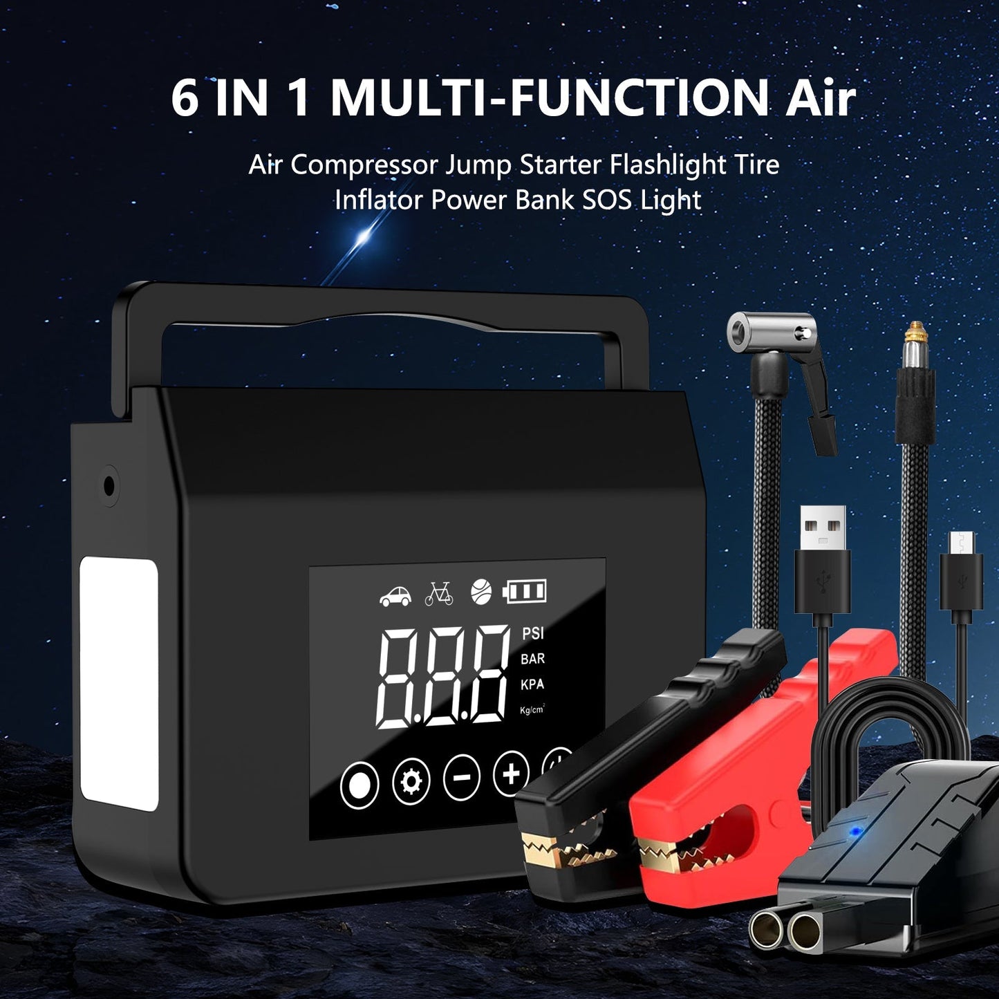 Sakerplus Powerful Car Jump Starter & Inflator