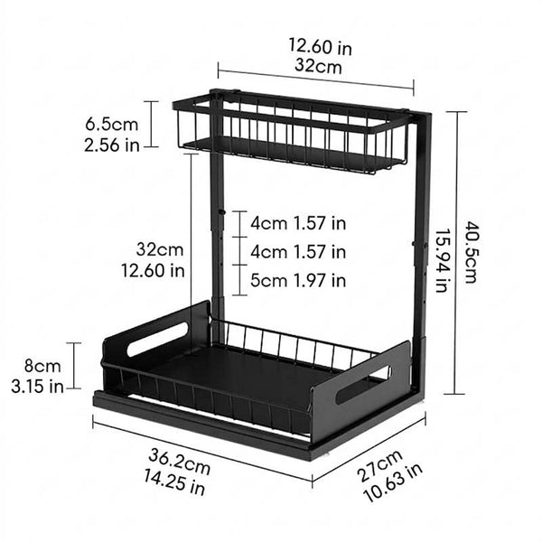 Sakerplus® Pull-Out Under-Sink Organizer