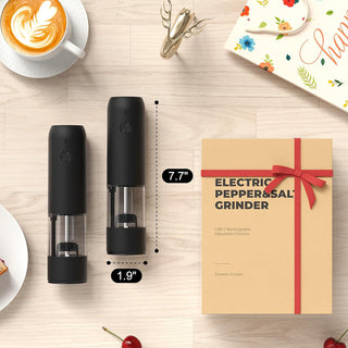 Sakerplus® Rechargeable Automatic Adjustable Electric Pepper Grinder