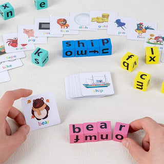 Sank Wooden CVC Word Spelling Games