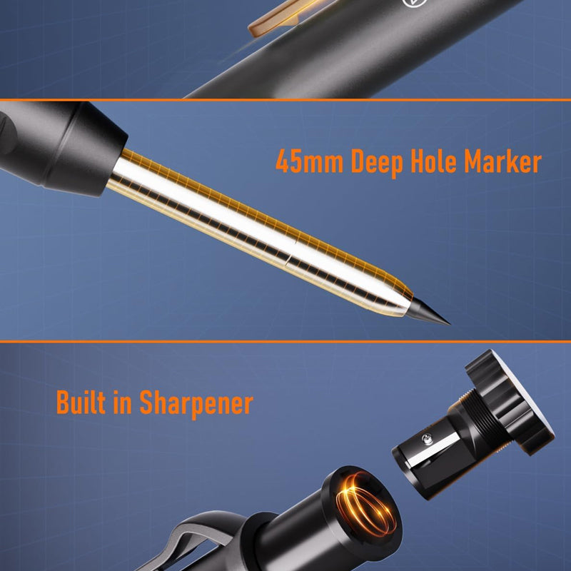 Sakerplus Carpenter Pencil Set With Sharpener