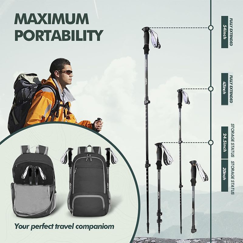 Sakerplus Ultralight Folding Aluminum Trekking Poles