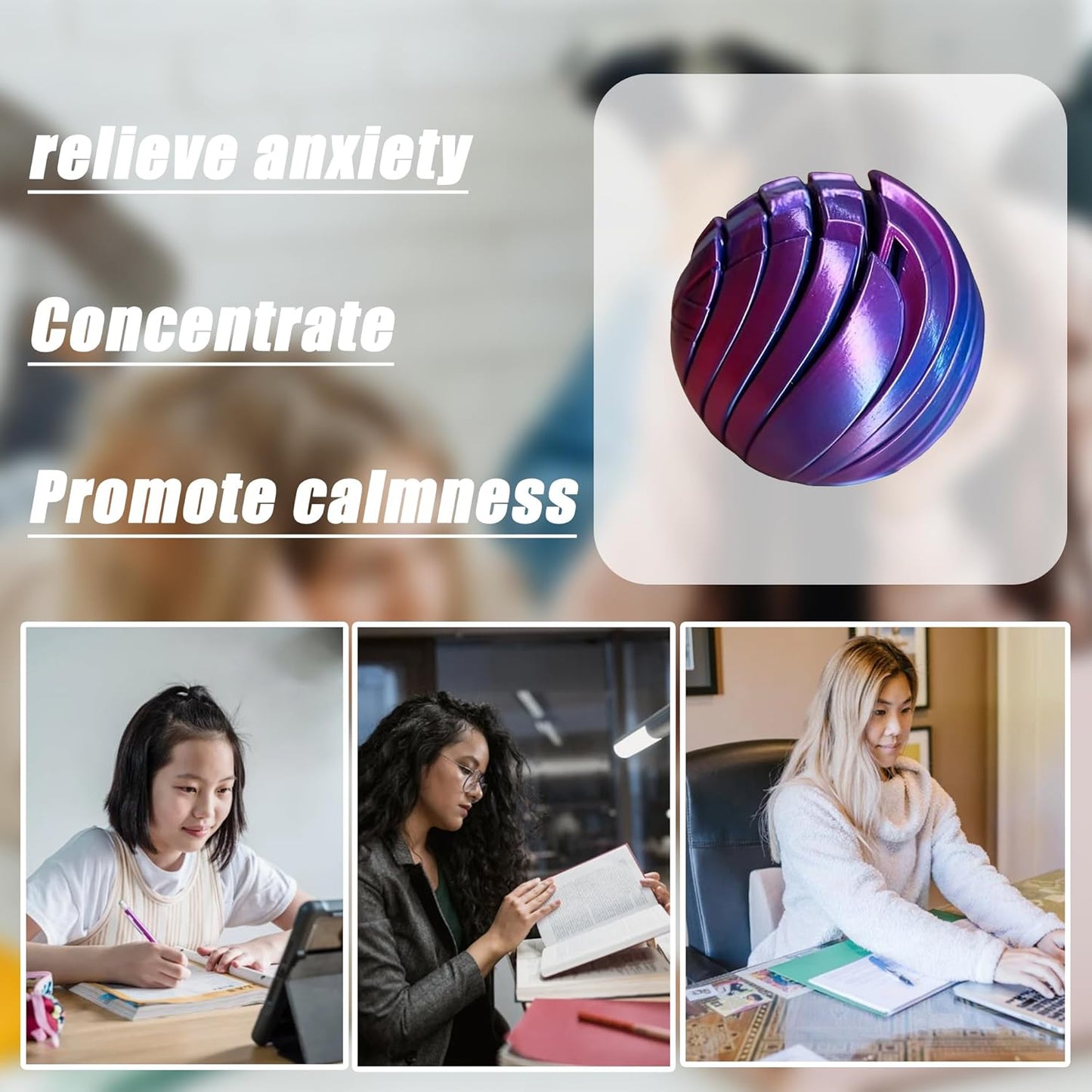 Sakerplus® 3D Printed Fidget Ball Toy