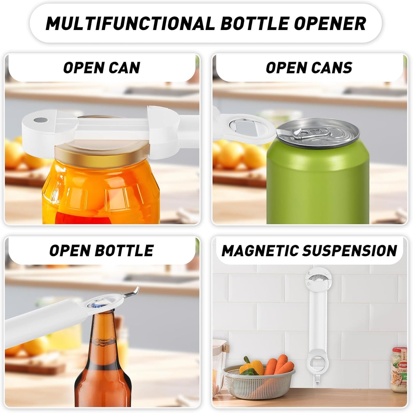 Sakerplus Retractable Magnetic Jar Opener