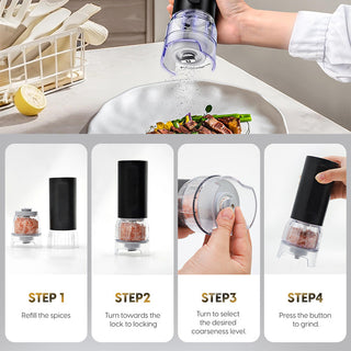 Sakerplus Rechargeable Electric Salt Pepper Grinder Set