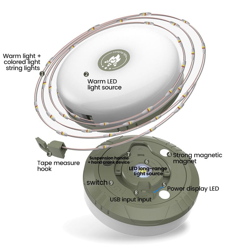 SAKER® String Lights for Camping
