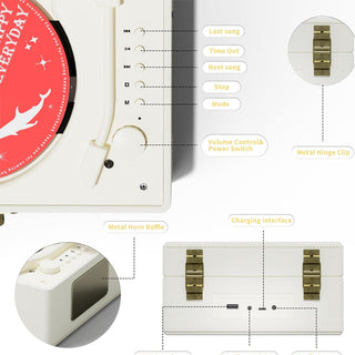 Sakerplus Rechargeable Leather CD Player