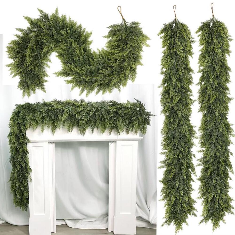 Sakerplus Realistic Juniper Christmas Garland Vine