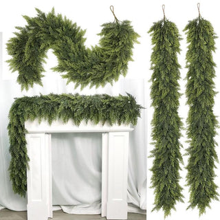 Sakerplus Realistic Juniper Christmas Garland Vine