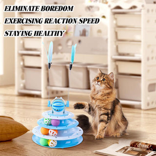 Sakerplus® Cat Toy 4-Level Interactive Roller