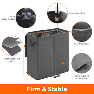 Sakerplus Double Laundry Hamper with Lid