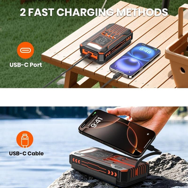 Sakerplus® Wireless Portable 30000 Solar Charger Power Bank