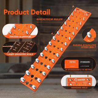 Sakerplus® Nut and Bolt Thread Checker