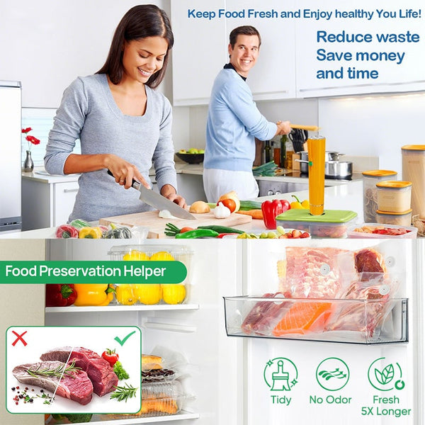 Sakerplus® Handheld Vacuum Sealer with Reusable Bags