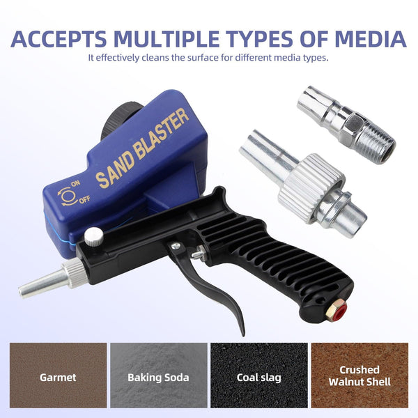 Sakerplus® Portable Anti-Slip Handheld Sand Blaster with Nozzle